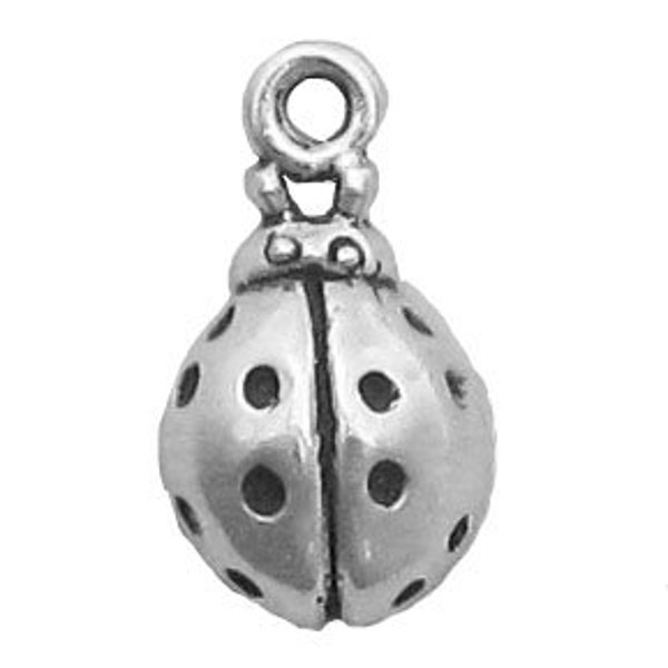 Sterling Silver Ladybug Charm, Ladybug jewelry, Lady Bug jewelry, silver pendant, sterling silver pendants, sterling silver jewelry