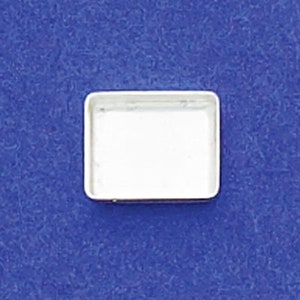 Sterling Silver 9x7mm Rectangle Bezel Cups, silver bezel cups, Sterling bezels, wholesale jewelry supplies, cabochon setting, cab bezel