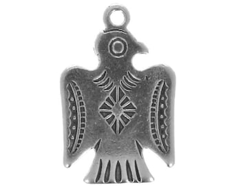 Amuleto de plata de ley con forma de ave del trueno, joyería de ave del trueno, joyería de nativos americanos, colgantes de plata de ley, dijes de plata de ley