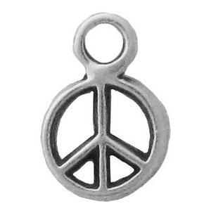 Sterling Silver Peace Symbol Charm, Peace jewelry, Love is Peace jewelry, silver pendant, sterling silver pendants, sterling silver jewelry
