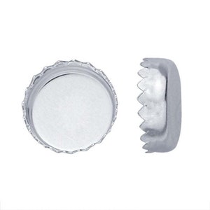 Sterling Silver Serrated Round Bezel Cups, bezel cup, silver bezel cups, bezels cup, wholesale jewelry supplies, cabochon setting, cab bezel