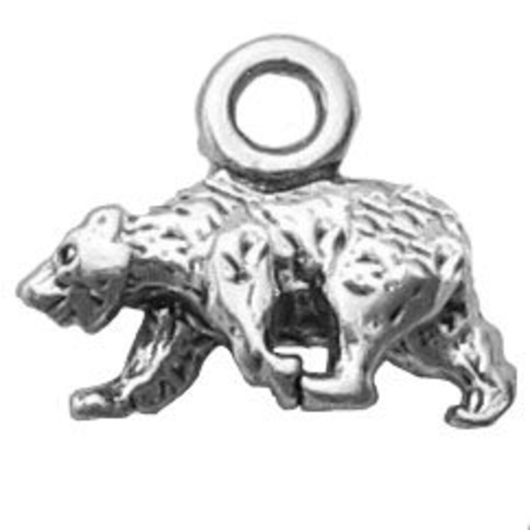 Sterling Silver Bear Charm, Bear Jewelry, Bears Jewelry, Bear Claw