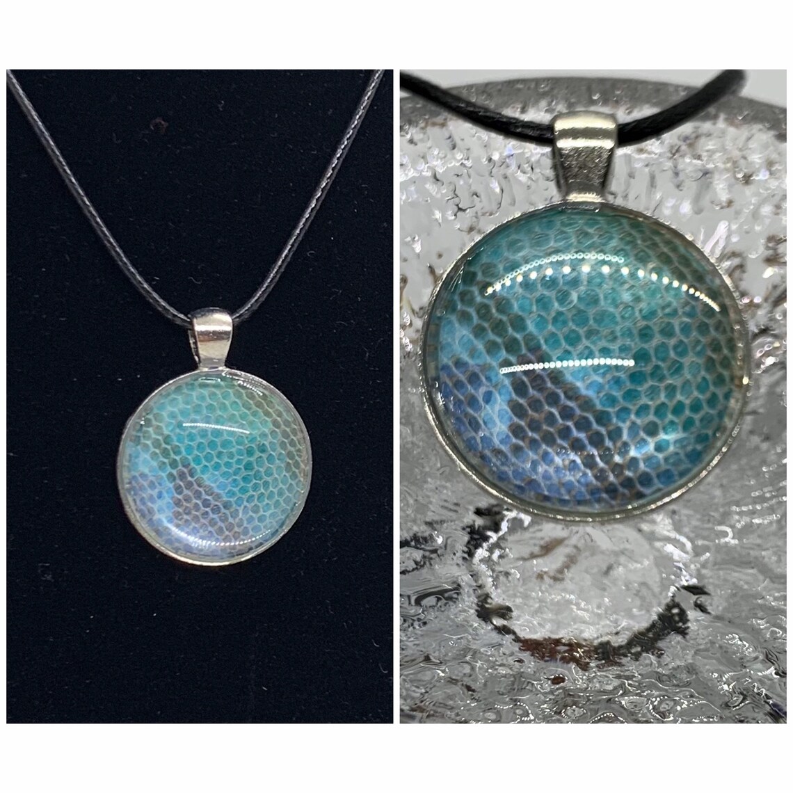 Natural Snake Skin Shed Necklace Round Etsy