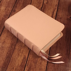 LIMITED EDITION Dusty Pink NIV Beautiful Word Bible with Ivory Stitching and Three Ribbons