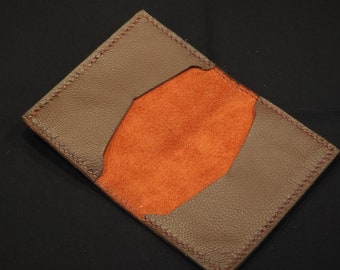 Minimalist Wallet Minimalist Leather Bi-fold Wallet, Handcrafted Slim Design, Stylish Card & Cash Organizer for Men and Women, Brown Bronze