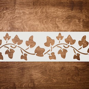 IVY BORDER STENCIL, Stencil Reusable diy Craft,  Stencil Floral Home Decor, Textile Painting, Furniture Drawer repeatable stencil (12&quot;X4&quot;)