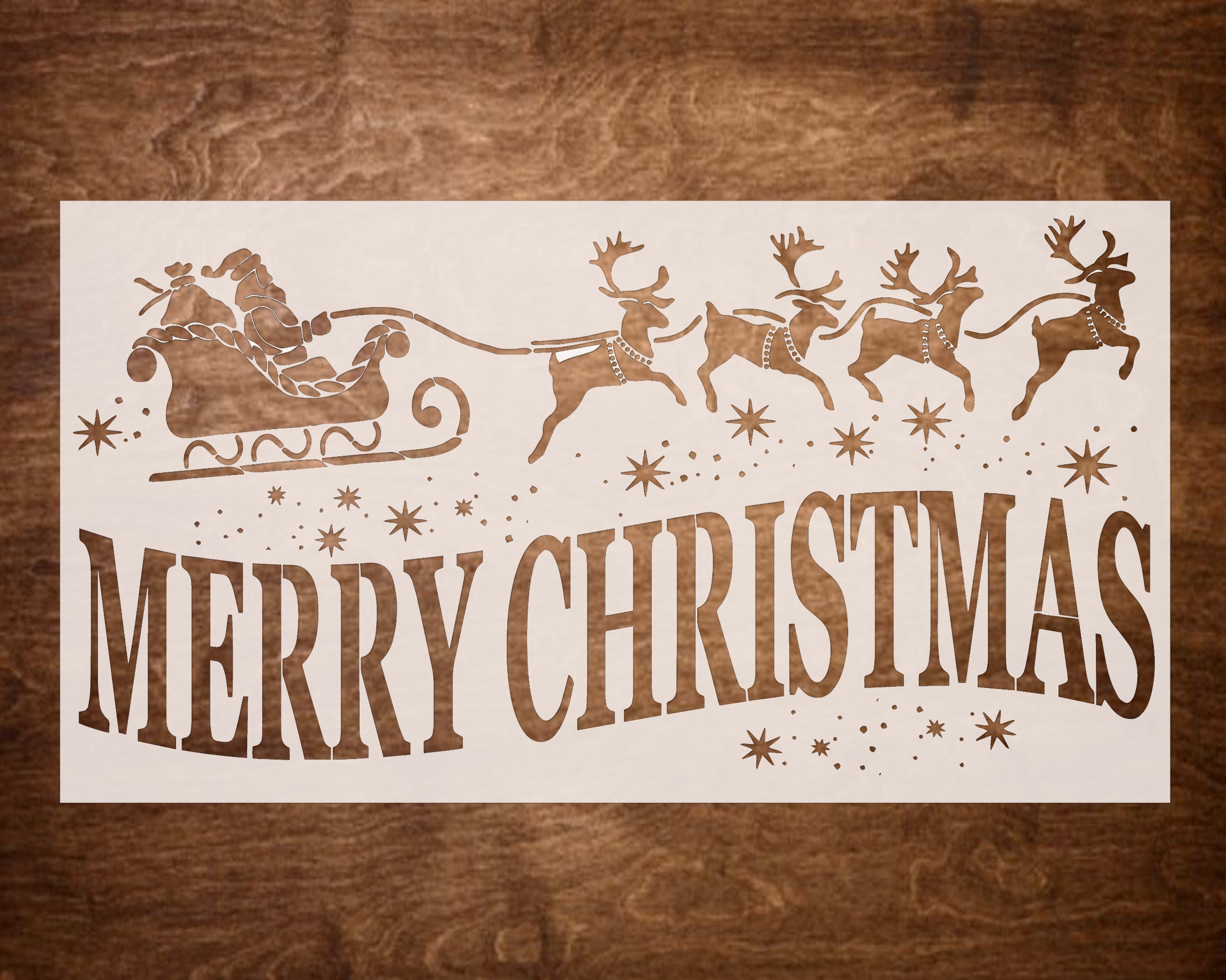 Large Christmas Stencils for Wood Signs - Merry Christmas Stencil - C…