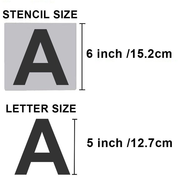  Alphabet Letter and Number Stencils 3 Inch - 40 Pack