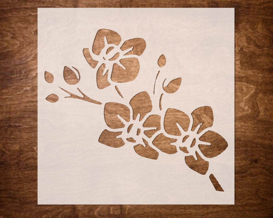 CrafTreat 12 Pieces Flower Stencils for Painting (6x6), DIY Stencils for Painting on Wood, Reusable Floral Stencil, Elegant Flower Drawing Stencils