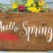 HELLO SPRING Stencil, Stencils for Wood Signs, Canvas & More (stencil ...