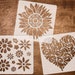 BOHO Stencils - Sunflower, Mandala & Flower Stencils for Painting on Wood - DIY Sneakers - Reusable Stencils 