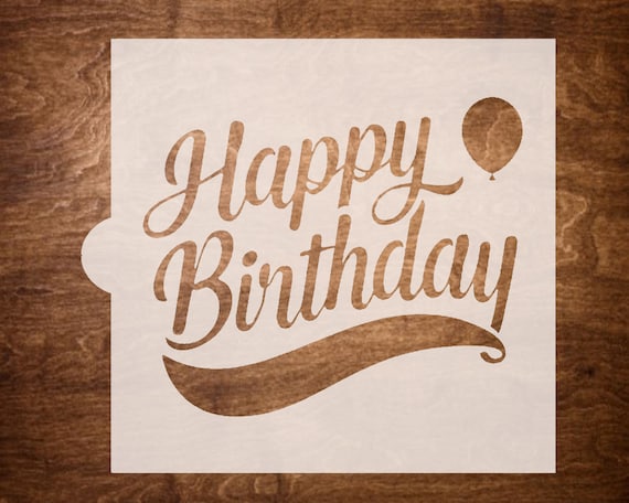 Happy Birthday Baking Stencil Cookie Cake Stencil | Etsy