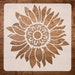 BOHO SUNFLOWER Stencil for Painting on Wood, Canvas, Furniture, DIY Sneakers, and more - Reusable Stencils (7'X7') 