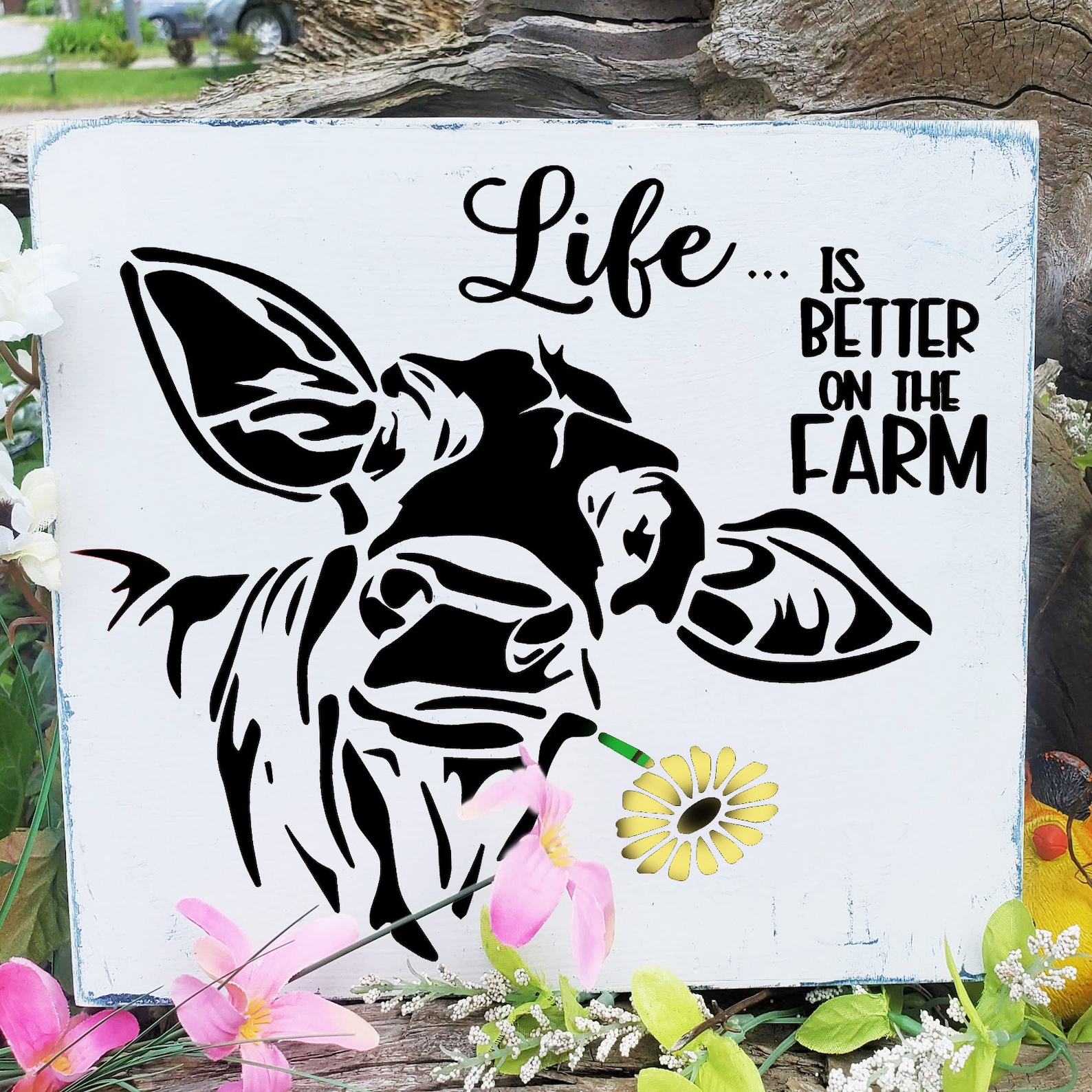 Cow Head Stencil Farm Stencil Reusable Stencil DIY Etsy