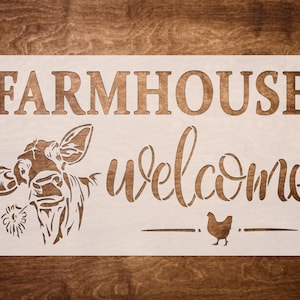 Farmhouse Kitchen Decoart 8" x 8" Value Kraft 2 Stencils Reusable 