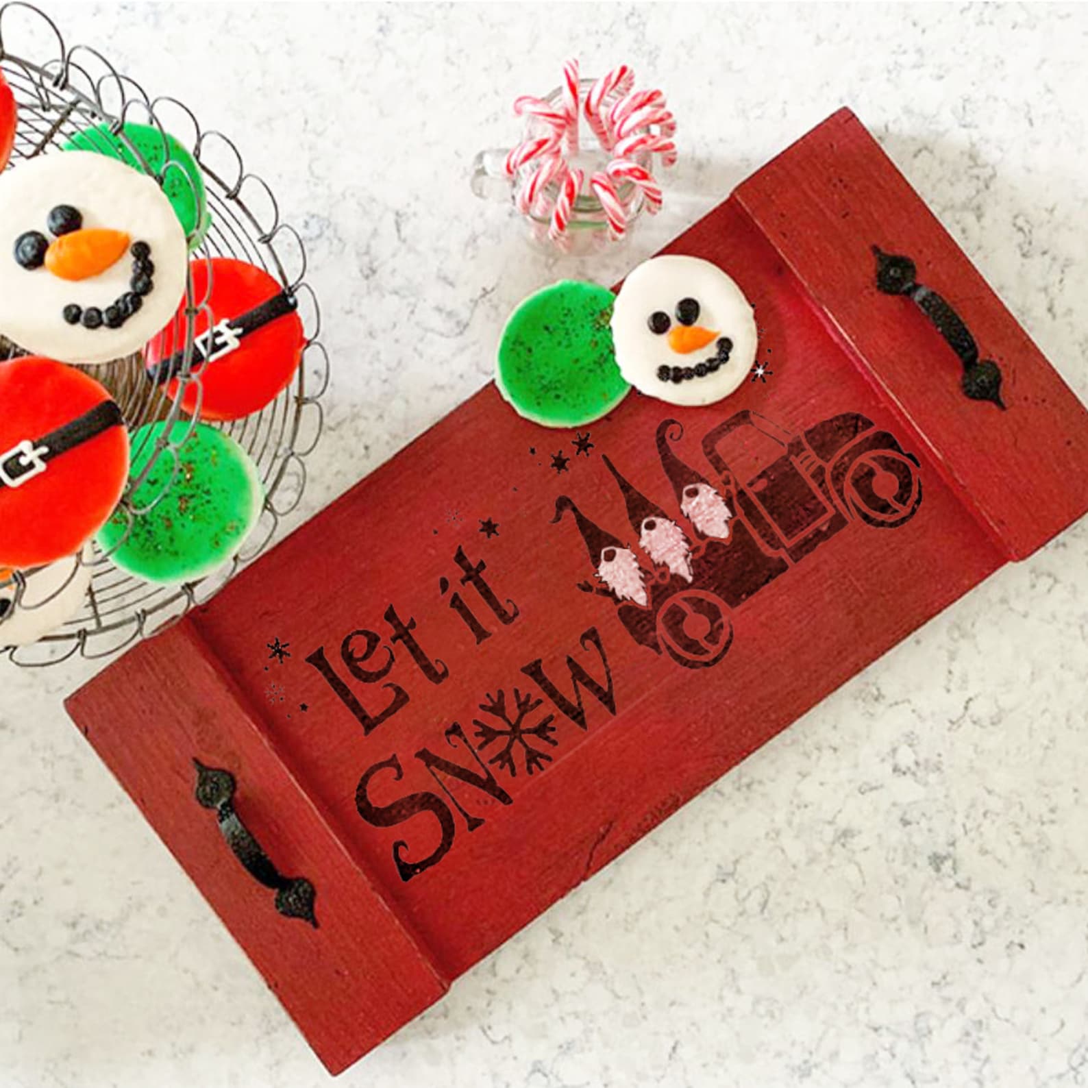 Large Christmas Stencils for Wood Signs Merry Christmas Etsy