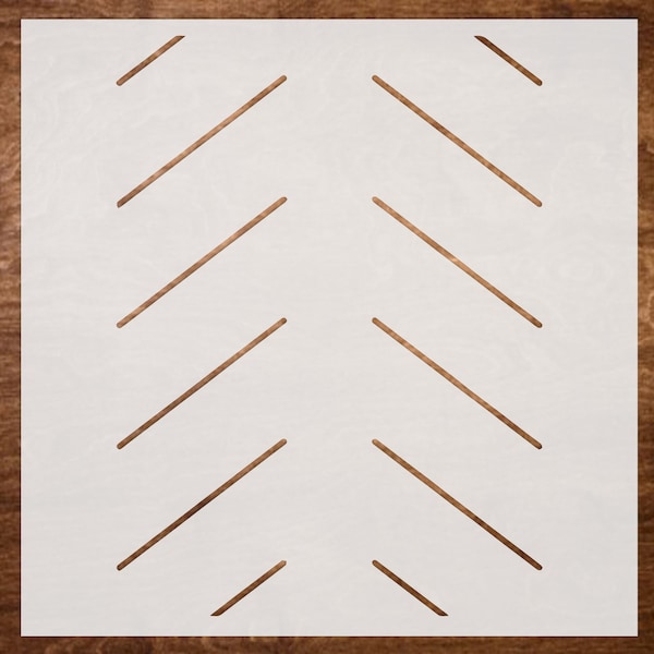 HERRINGBONE Stencil for Wall (12"x12"), Modern Scandinavian Wall Stencils for Painting, Stencils For Walls, Chevron Wall Stencil Pattern