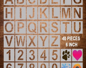 Alphabet letter stencils, letter stencils, reusable block letter stencils, individual letter stencils, alphabet stencils, number stencils
