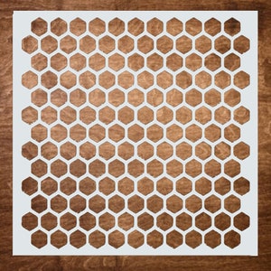 HONEYCOMB pattern stencil (7&quot;x7&quot;), animal print stencil, animal pattern stencil, Reusable craft stencil for sign, Fabric Stencil