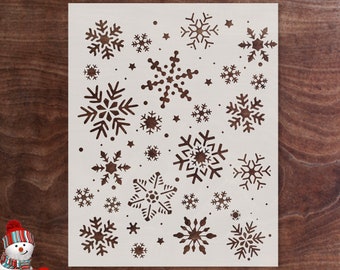 LARGE SNOWFLAKE Stencil for Wall (11.75"x14.75"),  Snowflake Stencils, Christmas Stencil for Wood, Wall, Window and More