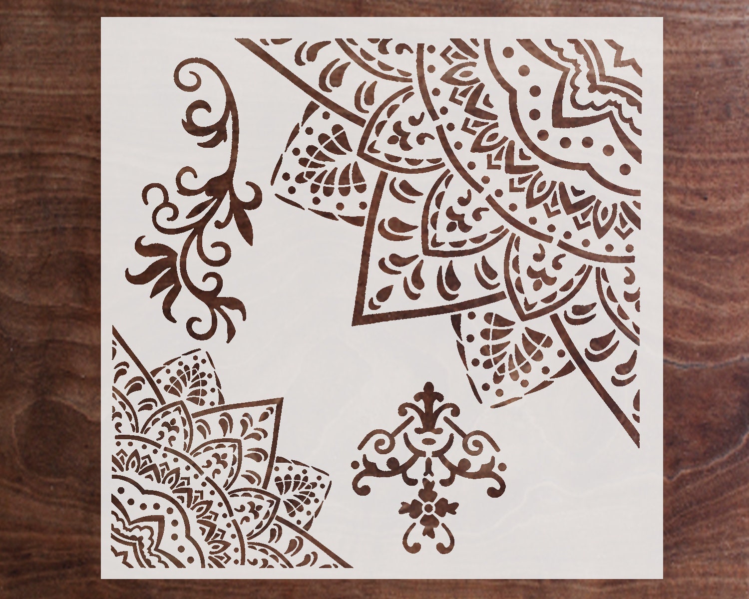 This Gorgeous 12x12 Canvas is a Combination of a Stencil and a 