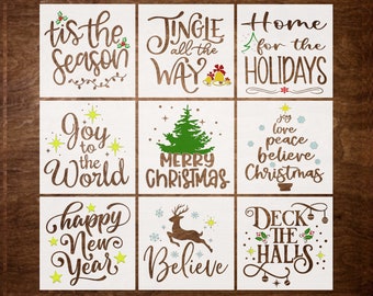 Any 2 GRINCH Stencils for Crafts Merry Christmas Stencils for