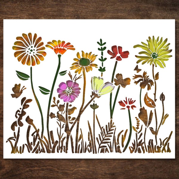 Flower Stencil Sticker Stencils - Etsy