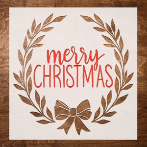 Large Merry Christmas Stencil for Painting - Christmas Stencils for Wood Signs - Christmas Decor, Crafts, Art Stencil, DIY Stencil