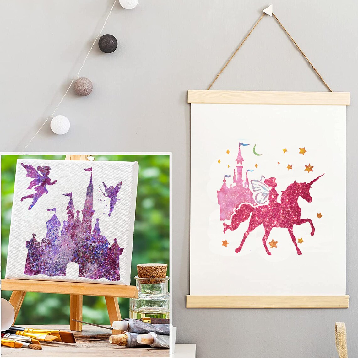 Four Unicorn Stencils for Painting DIY Crafts Unicorn Etsy