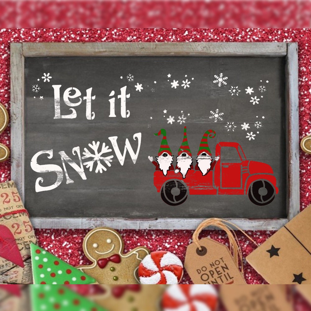 Large Christmas Stencils for Wood Signs Merry Christmas Etsy