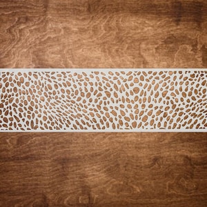 CHEETAH Pattern Stencil (12&quot;x3&quot;), Animal Prints Stencil, Pattern Safari Template - Reusable Stencil