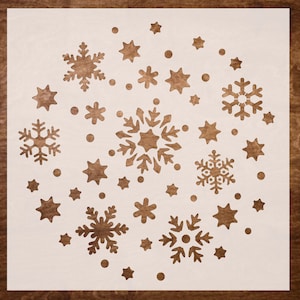 Reusable Christmas Holiday Stencil - SNOWFLAKE Stencil - Christmas Decor, Art Stencil, Painting Stencil, DIY Stencil, Christmas Wood Sign