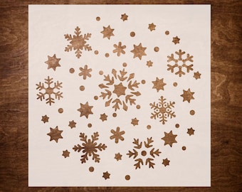 Reusable Christmas Holiday Stencil - SNOWFLAKE Stencil - Christmas Decor, Art Stencil, Painting Stencil, DIY Stencil, Christmas Wood Sign