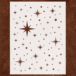 TWINKLE STAR Stencil - Starry Night Stencil, Stencils for Wall, Constellation Stencil, Stars, Planets, Nursery Stencil (12&quot;x16&quot;)