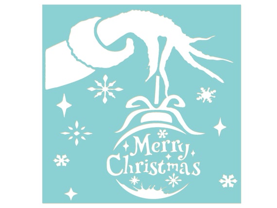 Adhesive Stencils Reusable Merry Christmas Silk Screen Stencil for