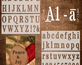 Alphabet Letter Stencils, Reusable Stencils, Uppercase and Lowercase Letter and Number Stencils for DIY Crafts