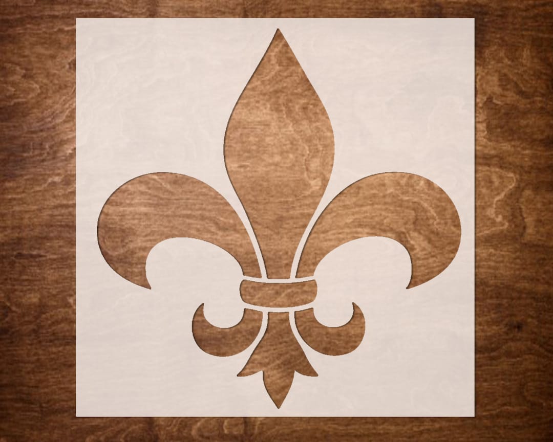 FLEUR DE LIS Stencil, Flower Stencils for Painting on Wood, Canvas ...