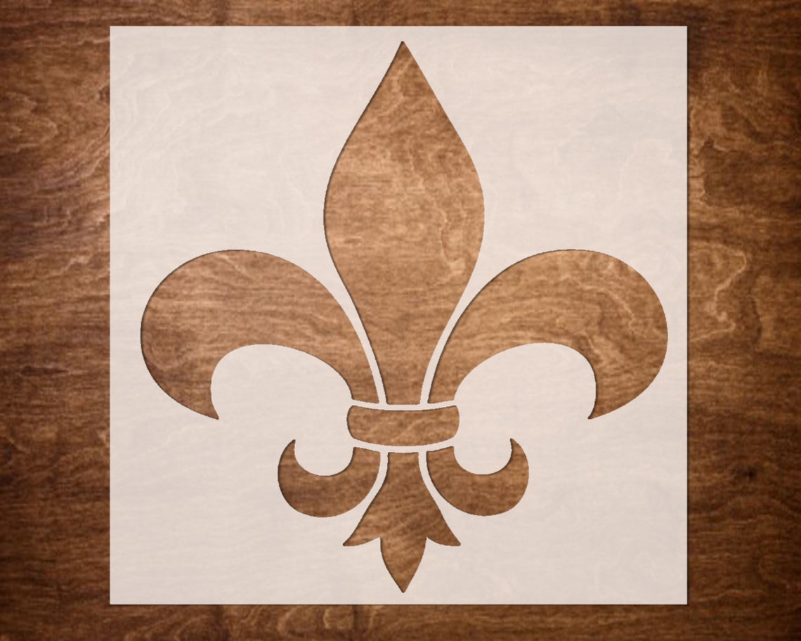 fleur-de-lis-stencil-6x6-flower-stencils-etsy