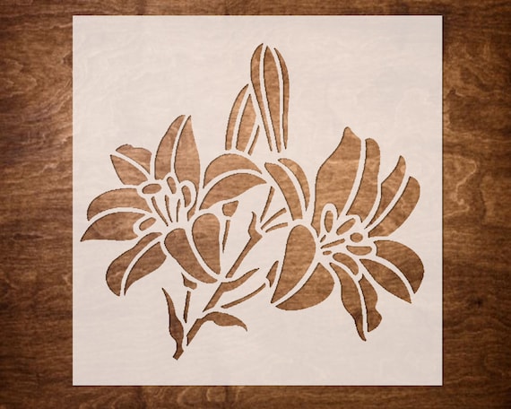 LILY FLOWER Stencil 6x6 Flower Stencils -  Norway