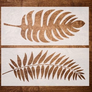 Large 12&quot;x16&quot; TROPICAL and PALM LEAF Stencils, Reusable Stencil,  Stencils for Wall, Wood Signs, Canvas & More