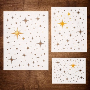 TWINKLE STAR Stencils - sky stencil, starry night stencil, stencil for wall, constellation stencil, reusable stencils- 3 sizes