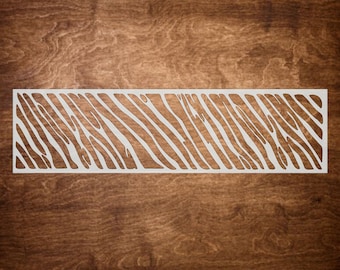 ZEBRA STRIPES border stencil (12"x4"), animal print stencil, animal pattern stencil, Reusable stencils for signs, signs, fabric, baking
