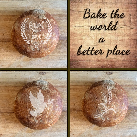 Wheat Bread Stencil - Baking Stencil for Artisan Bread - Baking  Decoration.(Stencil only - 6x6)