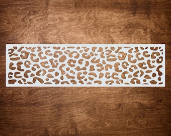 LEOPARD spots border stencil (12"x4"), animal print stencil, animal pattern stencil, Reusable stencils for crafts, baking, signs, cake