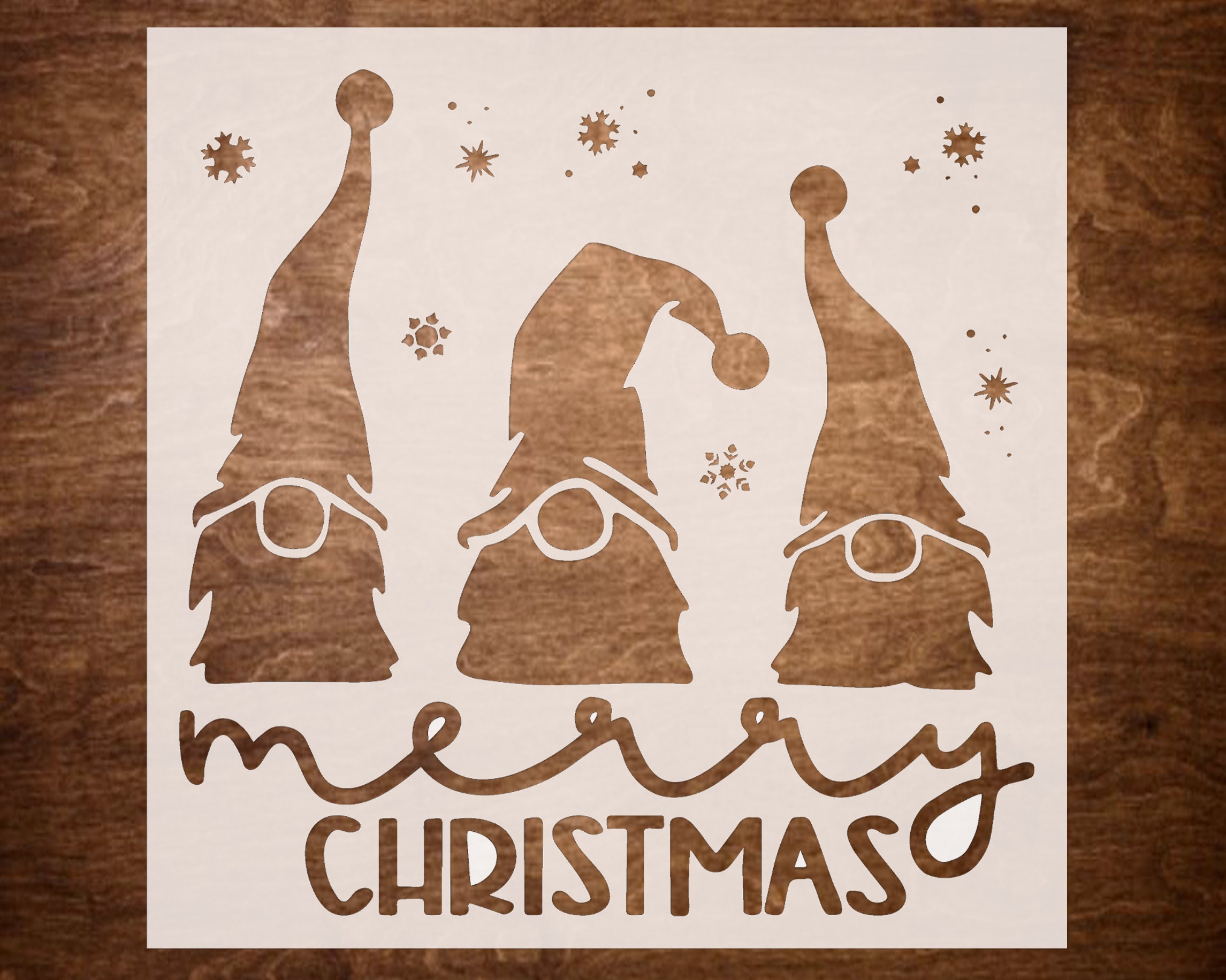Reusable Christmas Stencil for Painting - Gnomes Stencil - Christmas …