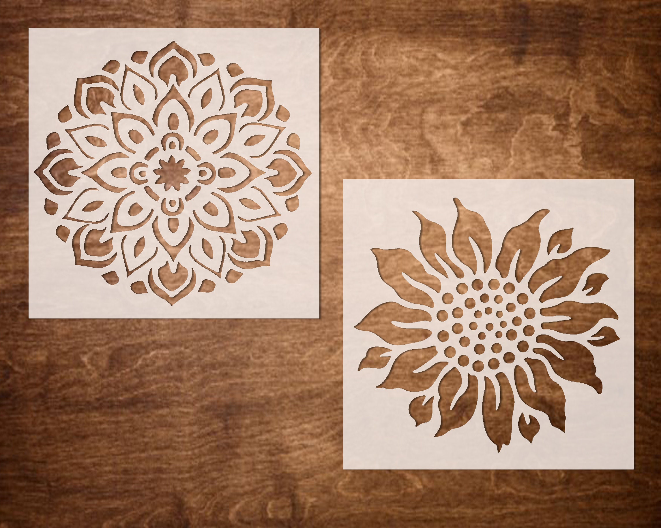 LARGE SUNFLOWER Stencil - Flower Stencil, Farmhouse Stencil, Sunflower Stencils For Walls , Reusable Stencil