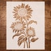 LARGE SUNFLOWER Stencil (12'x15')- Flower Sunflower Stencils for Painting, Farmhouse Stencil, Stencils for DIY Projects, Reusable Stencil 