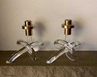 Dorothy Thorpe Pretzel Candle Holder, Pair