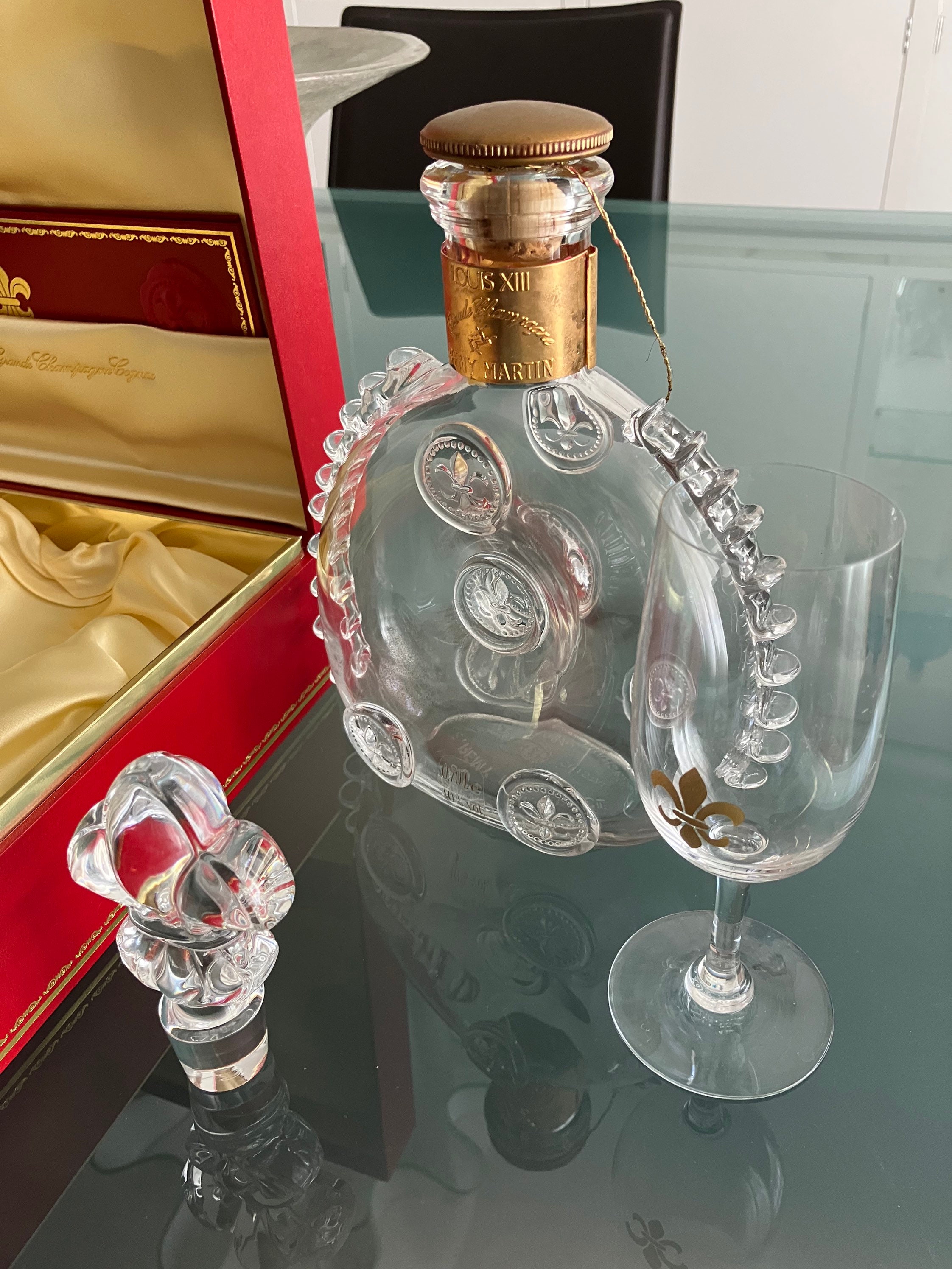 B. 1980s Remy Martin Louis XIII Baccarat Crystal Bottle With 