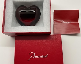 Baccarat red heart paperweight